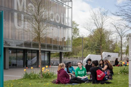 students on Maynooth University campus