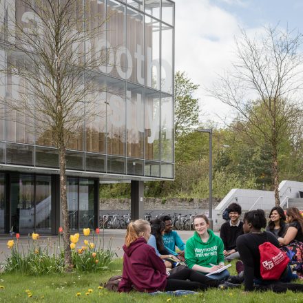 students on Maynooth University campus