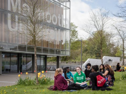 students on Maynooth University campus